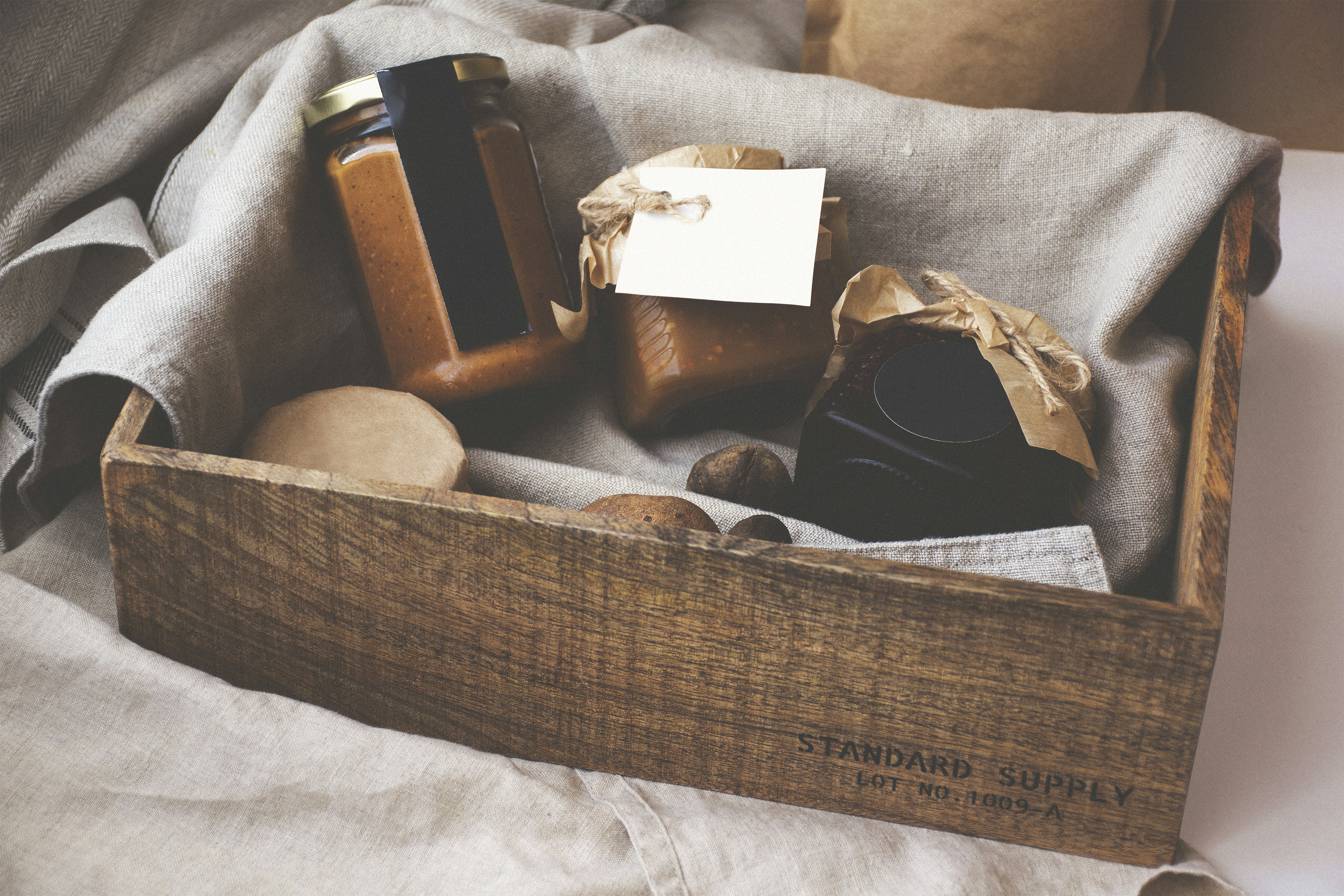 A thoughtfully arranged local gift collection